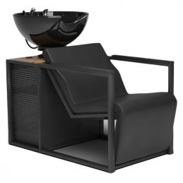 Bac à shampoing professionnel Basil noir vasque noire