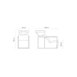 Bac de lavage professionnel E-Basil vasque blanche accoudoirs bois avec repose-pieds électriques Bac de lavage professionnel E-Basil vasque blanche accoudoirs bois avec repose-pieds électriques