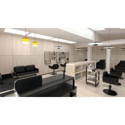 Coiffeuse Vega avec miroir et plateau bois