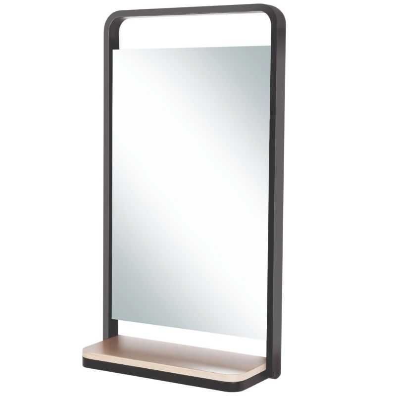 Coiffeuse Vega professionnel avec miroir et plateau bois