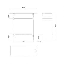 Meuble Coiffeuse Dafne poste de travail professionnel avec rangement intégré