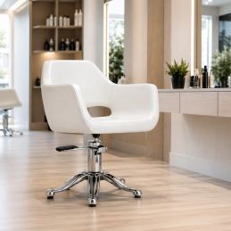 Fauteuil coiffure et esthétique Loreto blanc