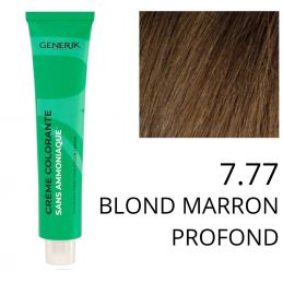 Coloration Generik sans ammoniaque 7,77 Blond marron profond