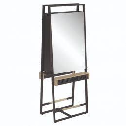 Miroir coiffeuse Double ROB pour barbershop avec LED intégrée