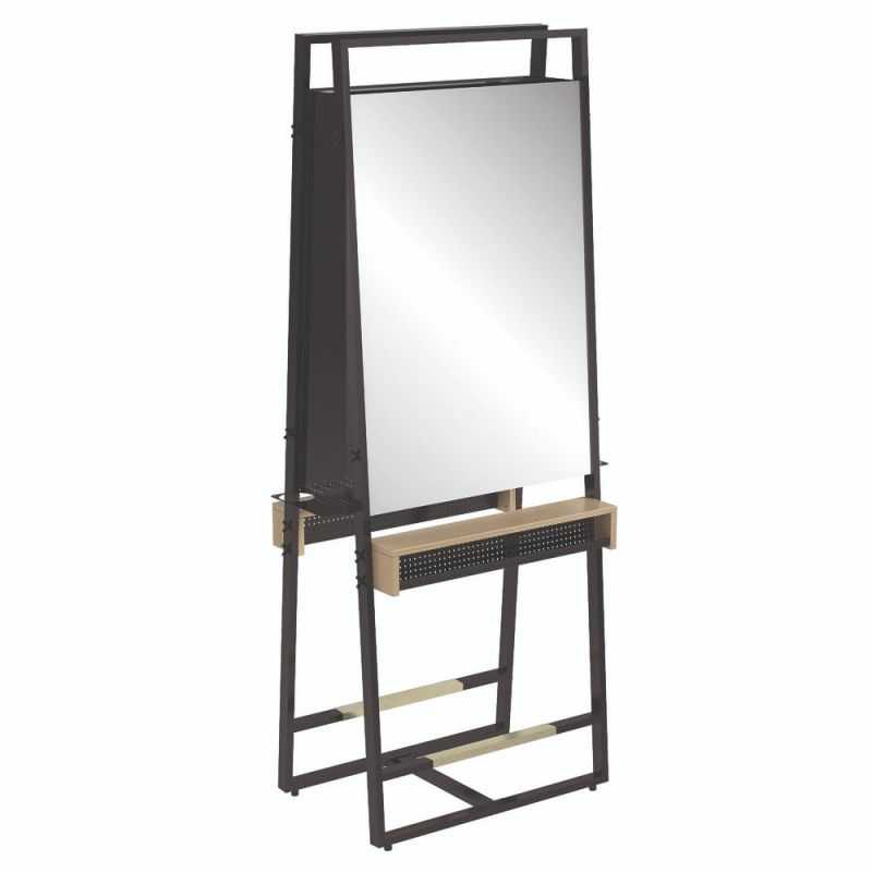 Miroir coiffeuse Double ROB pour barbershop avec LED intégrée
