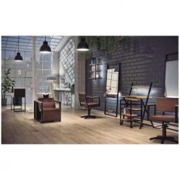 Coiffeuse ROB pour barbershop avec rangement outils
