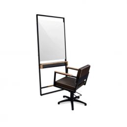 Miroir LED coiffeuse ROB avec structure métallique noire