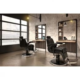 Coiffeuse murale Logan avec miroir LED et tiroir à clé