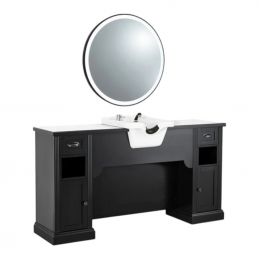 Meuble de coiffage vintage William 10 B/22 avec miroir LED