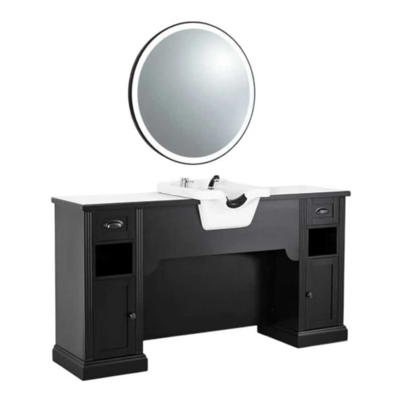 Meuble de coiffage vintage William 10 B/22 avec miroir LED
