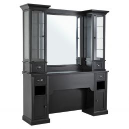 Meuble de coiffage William 2 B avec miroir et vitrines