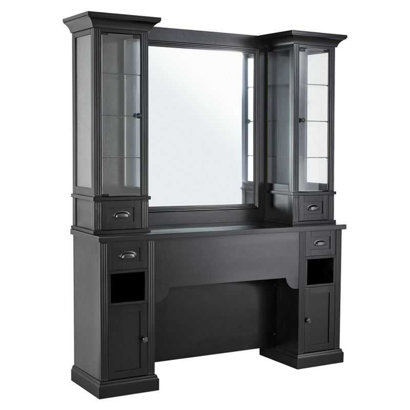 Meuble de coiffage William 2 B avec miroir et vitrines Meuble de coiffage William 2 B avec miroir et vitrines