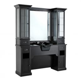 Meuble de coiffage William 1 B/98 avec vitrines et miroir