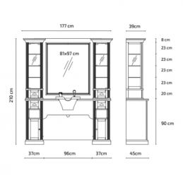 Mobilier de coiffage William 1 B/22