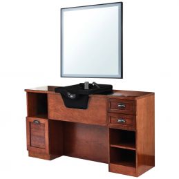 Meuble de coiffage Jules BR 02/98 avec miroir carré LED