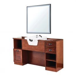 Meuble de coiffage Jules BR 02/08 avec miroir carré LED