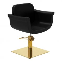 Hydra B GS – fauteuil coiffure professionnel pied carré doré