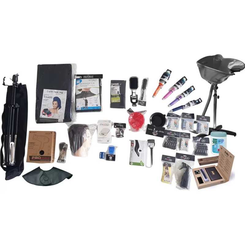 Kit coiffure CAP coiffure 38 pièces avec tête pédagogique