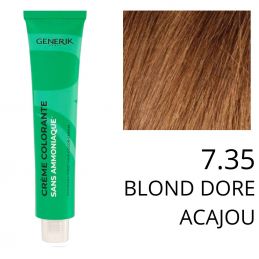 Coloration Generik sans ammoniaque 7,35Blond doré acajou