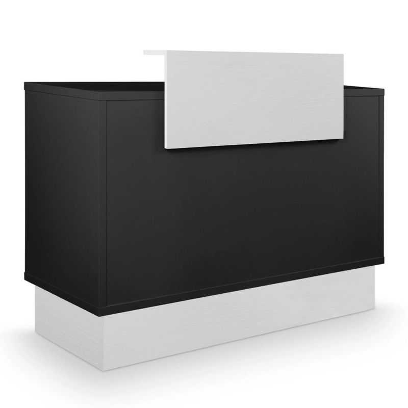 Comptoir caisse Thierry noir finition bois blanc