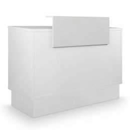 Comptoir caisse Thierry blanc finition bois blanc