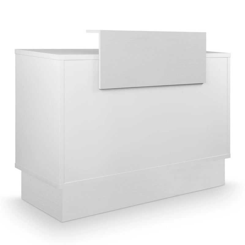 Comptoir caisse Thierry blanc finition bois blanc