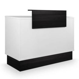 Comptoir caisse Thierry blanc finition bois noir
