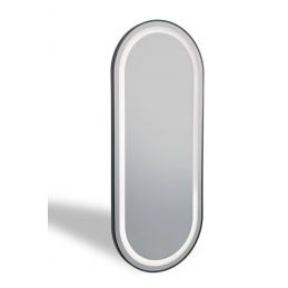 Miroir de coiffure mural LED Loop-01 CB contour noir