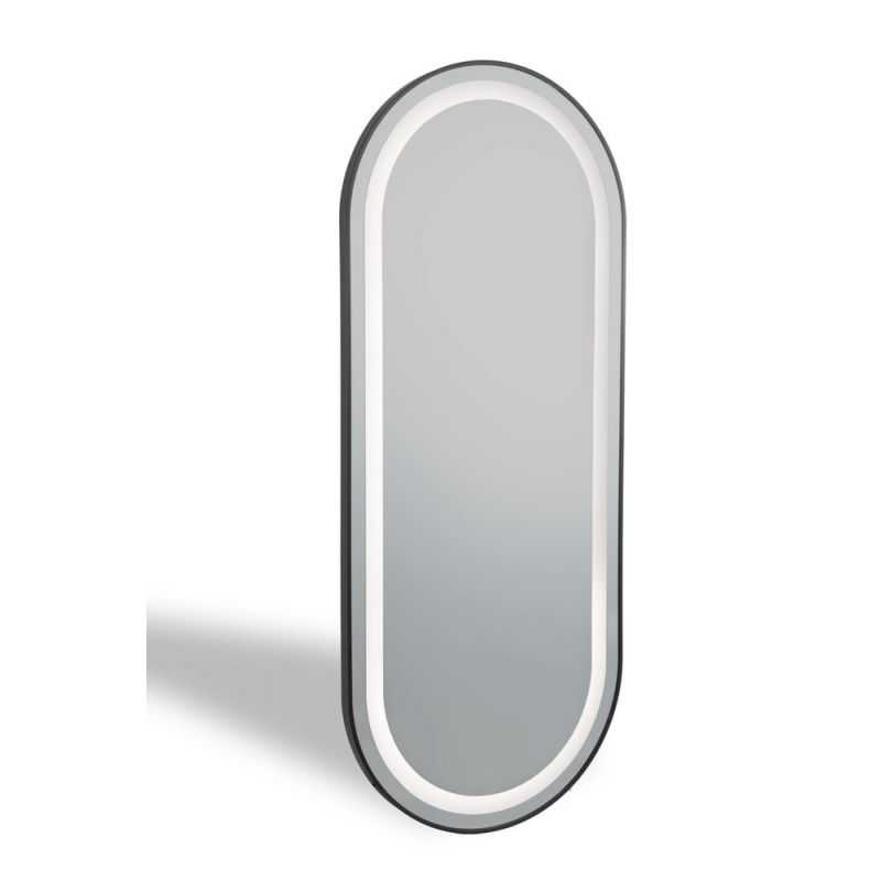 Miroir de coiffure mural LED Loop-01 CB contour noir