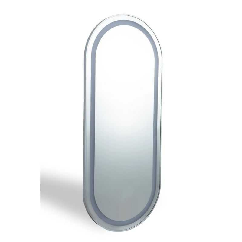 Miroir de coiffure mural LED Loop-01 CP contour argent