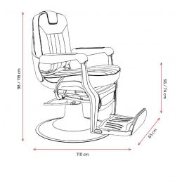 Fauteuil barbier Kale – Fauteuil barbier professionnel hydraulique au style vintage