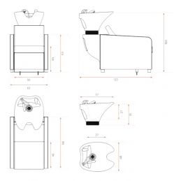 Fauteuil shampoing professionnel Noe B W