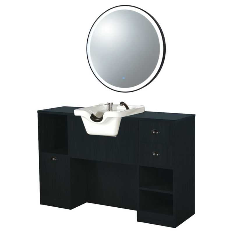 Poste de coiffage OKE 7 98 avec vasque blanche