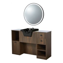 Poste de coiffage OKE 7 B/B avec vasque noire