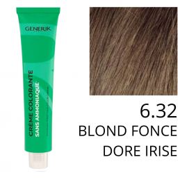 Coloration Generik sans ammoniaque 6,32 blond foncé doré irisé