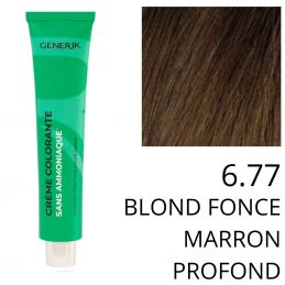 Coloration Generik sans ammoniaque 6,77 Blond foncé marron profond