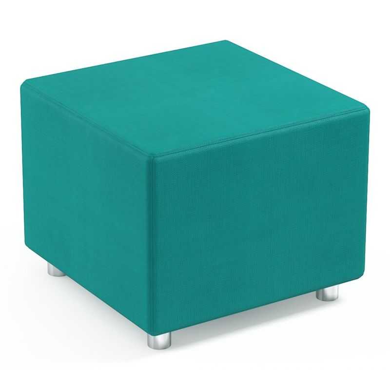 Pouf salle d’attente Cube turquoise