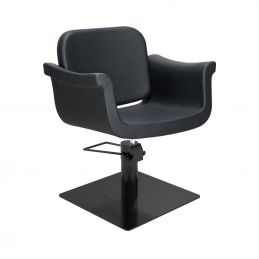 Hydra B BS – fauteuil coiffure professionnel pied carré noir
