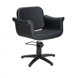 Fauteuil coiffure Hydra B BF avec pied étoile inox noir