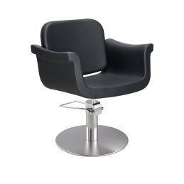 Fauteuil coiffure Hydra B R avec pied rond inox