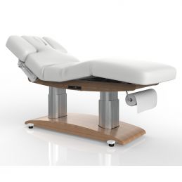 Table de massage Lips chauffante base bois naturel