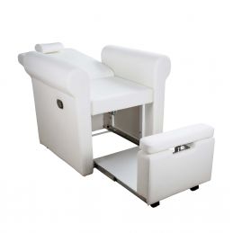 Fauteuil professionnel Aventur blanc pour bain de pieds