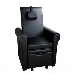 Fauteuil pédicure Aventur noir avec espace SPA