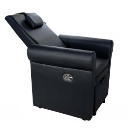 Fauteuil SPA Aventur noir avec repose-pieds réglable
