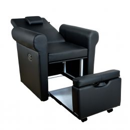 Fauteuil professionnel Aventur noir pour bain de pieds