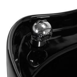 Bac coiffure pro noir avec vasque réglable