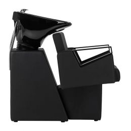 Bac à shampoing noir pour salon de coiffure