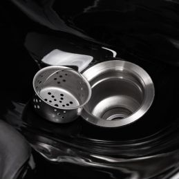 Bac à shampoing pro noir avec vasque céramique