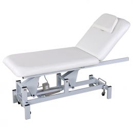 Table de massage Seem blanche avec porte-rouleau Table de massage Seem blanche avec porte-rouleau