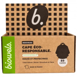 Cape de coupe coiffure BIOWELS en fécule végétale